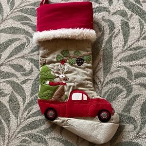 Pottery Barn Kids Red and Green Holiday Stocking